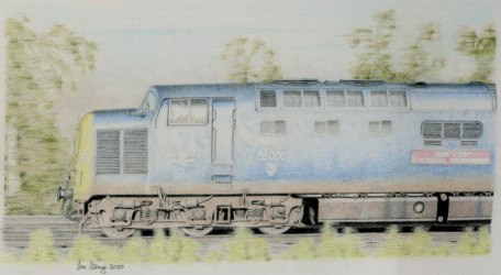 Drawing demo of a Deltic loco