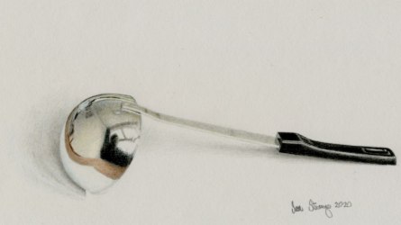 Drawing demo of a realistic ladle